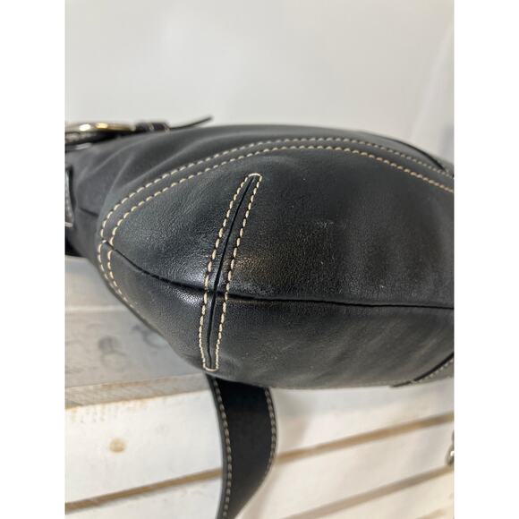 COACH 1452 SMALL SMOOTH LEATHER BLACK CROSSBODY BAG - Picture 9 of 16